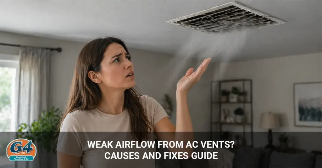 weak airflow from AC vents