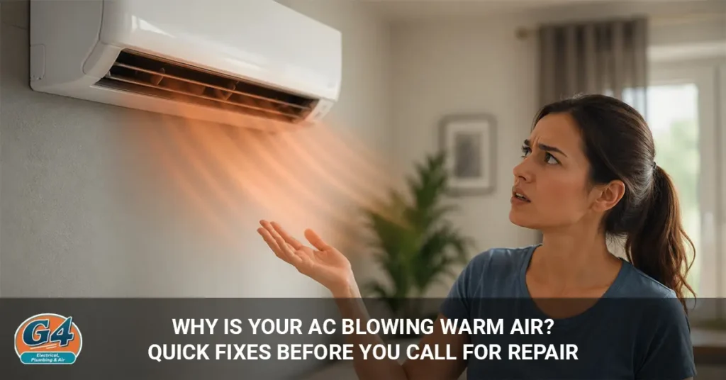 AC blowing warm air