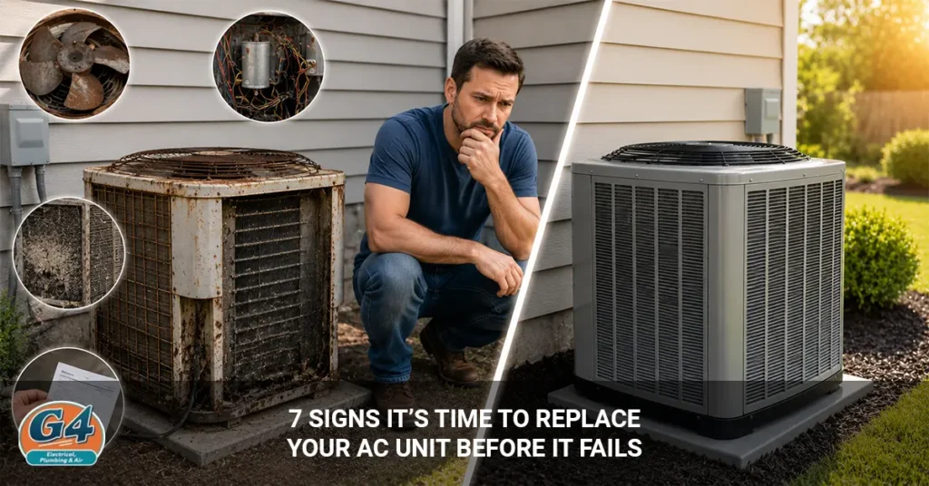 signs to replace AC unit
