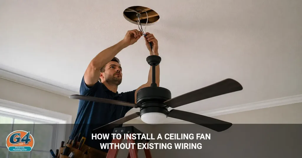install ceiling fan without existing wiring