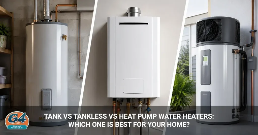 Tank vs Tankless vs Heat Pump Water Heaters