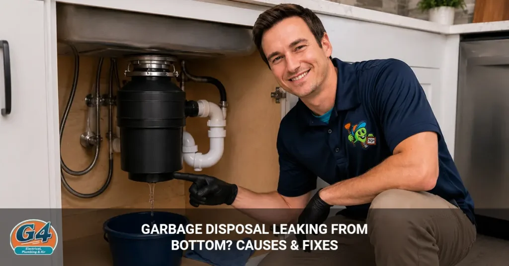 garbage disposal leaking from the bottom