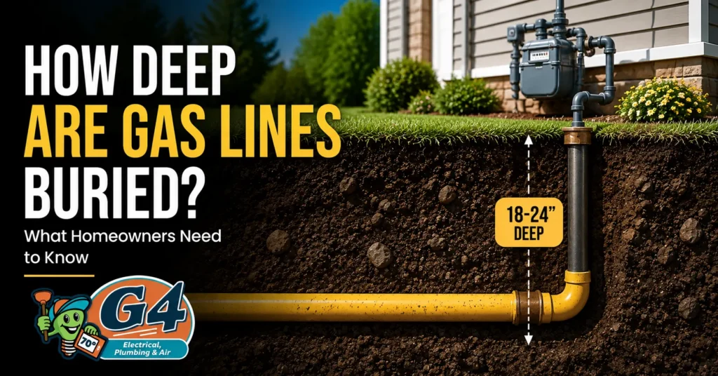 deep are gas lines buried