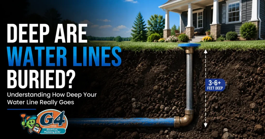 deep are water lines buried