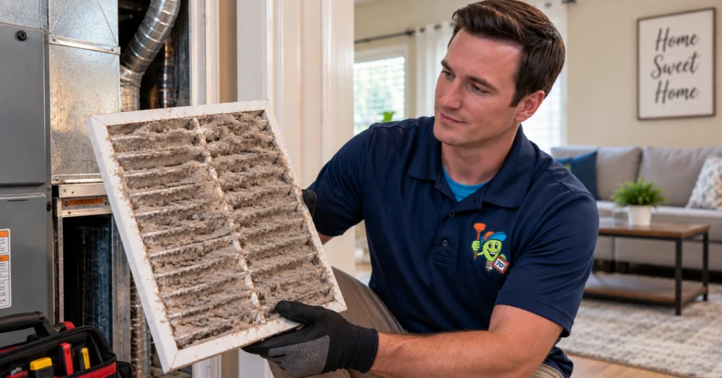 dusty home HVAC Kaufman TX
