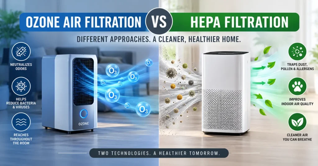 ozone air filtration vs HEPA